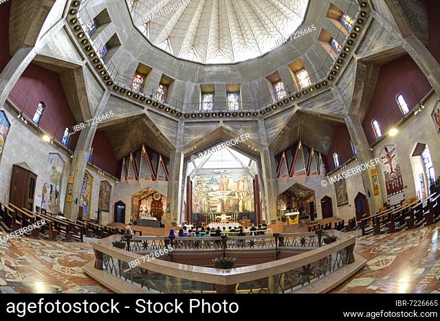 Upper sanctuary, Basilica of the Annunciation, Nazareth, Israel, Asia
