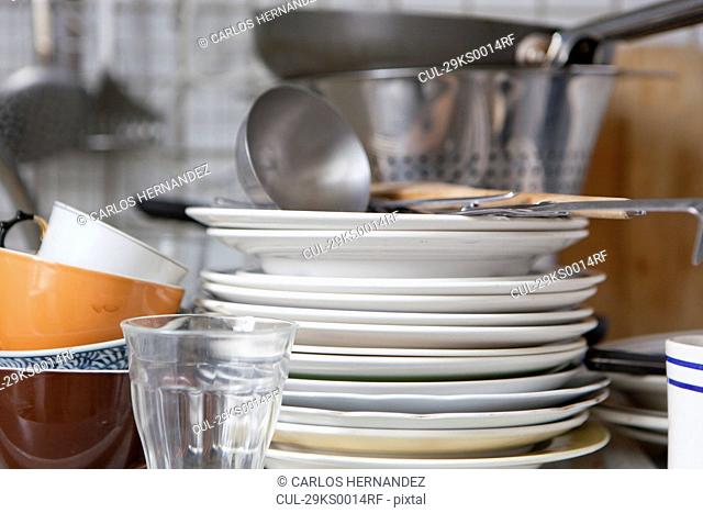 Dishes in a kitchen