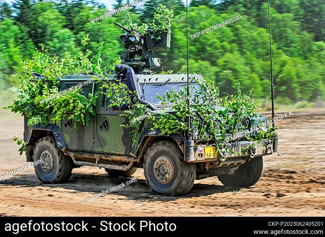 Day of Czech military ground forces Bahna 2023 in former military area Brdy near Strasice, Czech Republic, June 24, 2023