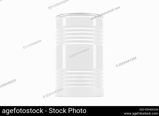 clear metal barrel symbol of industry - 3D Illustration