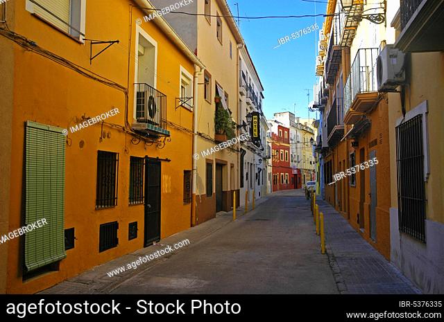 Alley in old town, Denia, Costa Blanca, Spain, Europe