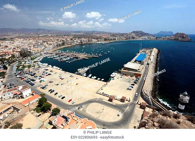 Mediterranean town Aguilas, province of Murcia, Spain