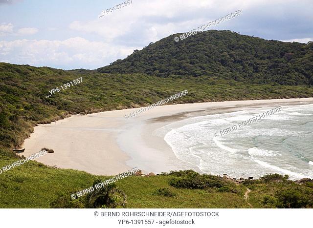 lonely beach and forest, Ilha do Mel, Brazil