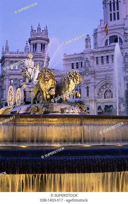 Cibeles Fountain Plaza de Cibeles Madrid Spain