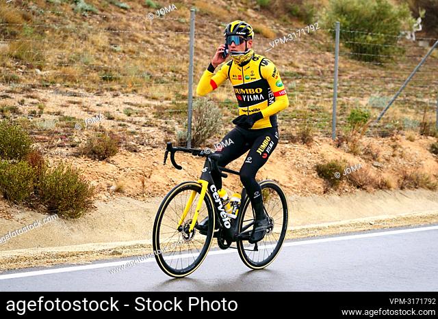 Illustration picture shows the morning training session on the media day of Dutch cycling team Jumbo Visma in Mutxamel, Alicante, Spain, Tuesday 11 January 2022