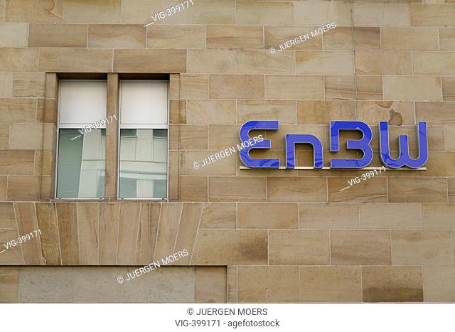 06.04.2006, Germany, Baden-Wuerttemberg, Stuttgart: EnBW sign at building wall of their service POINT in the town center of Stuttgart