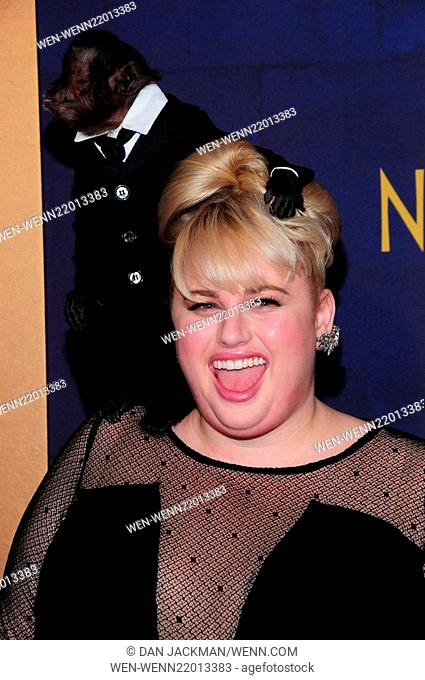 New York Premiere of 'Night at the Museum: Secret of the Tomb' at The Ziegfeld Theater - Arrivals Featuring: Rebel Wilson, Monkey, Dexter Where: New York City