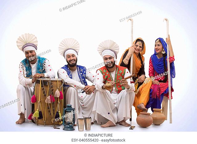 Sikh People Posing