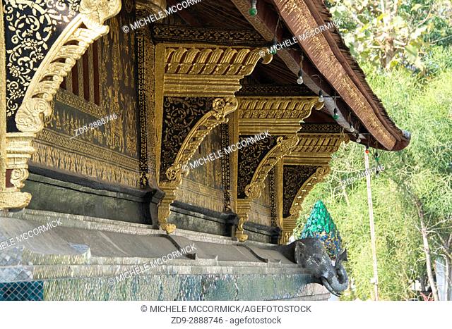 Detail of Vat Sene temple in Luang Prabang