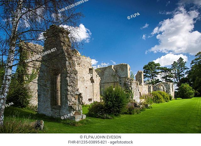 Cistercian abbey ruins, Jervaulx Abbey, East Witton, North Yorkshire, England, August