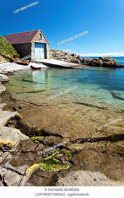 Wales, Anglesey, Moelfre, The old lifeboat station at Porth Neigwl, Moelfre, on the Isle of Anglesey
