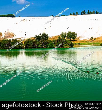 abstract in  pamukkale turkey asia the old calcium bath and travertine water