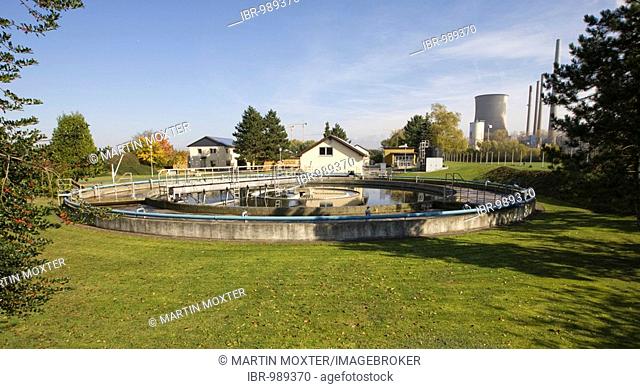 Sewage plant, Grosskrotzenburg, Hesse, Germany, Europe