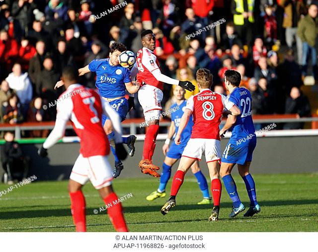 2018 FA Cup Football 3rd Round Fleetwood Town v Leicester City Jan 6th. 6th January 2018, Highbury Stadium, Fleetwood, England; FA Cup football, 3rd round