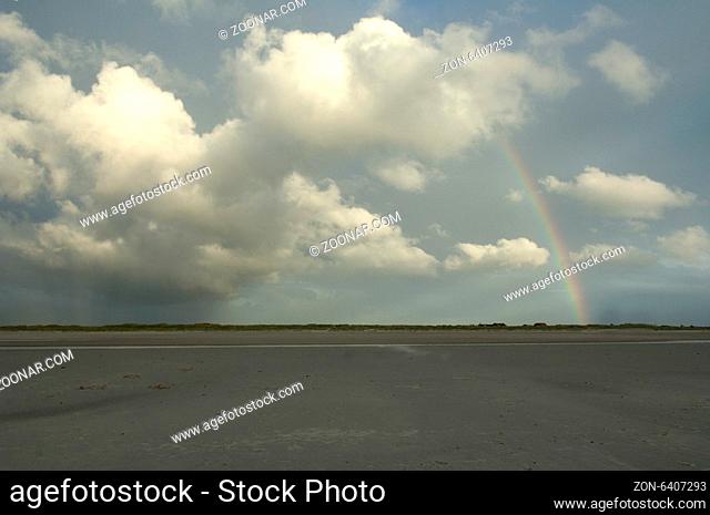 Regenbogen, Strand, Sankt Peter-Ording