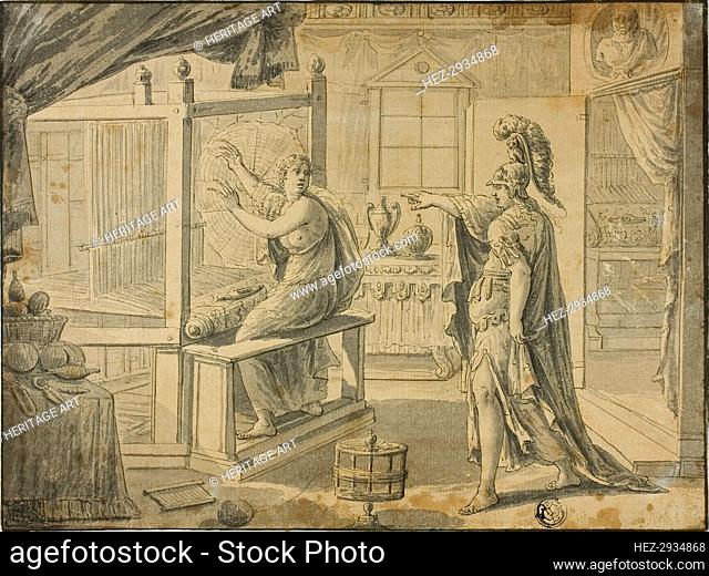 Arachne Being Turned into a Spider by Minerva, n.d. Creator: Unknown