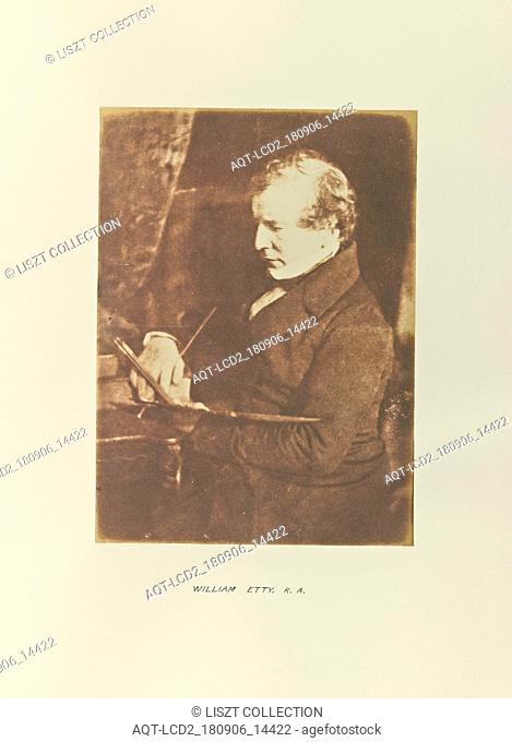 William Etty, R.A; Hill & Adamson (Scottish, active 1843 - 1848); Scotland; 1843 - 1848; Salted paper print from a Calotype negative; 20.3 x 17