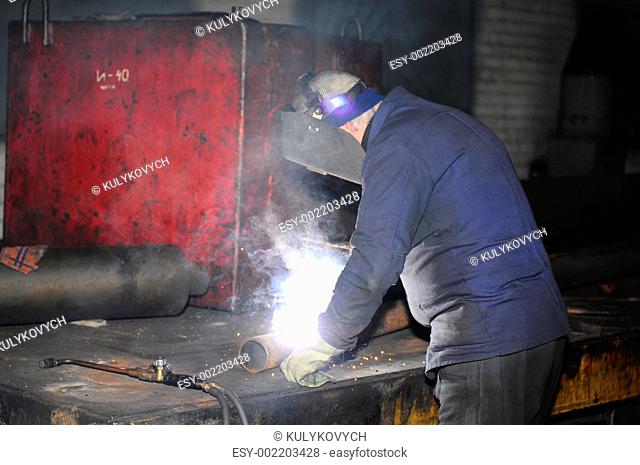 Real welder at work