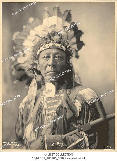 Last Horse, Ogalalla Sioux; Adolph F. Muhr (American, died 1913), Frank A. Rinehart (American, 1861 - 1928); 1899; Platinum print; 23.4 x 17