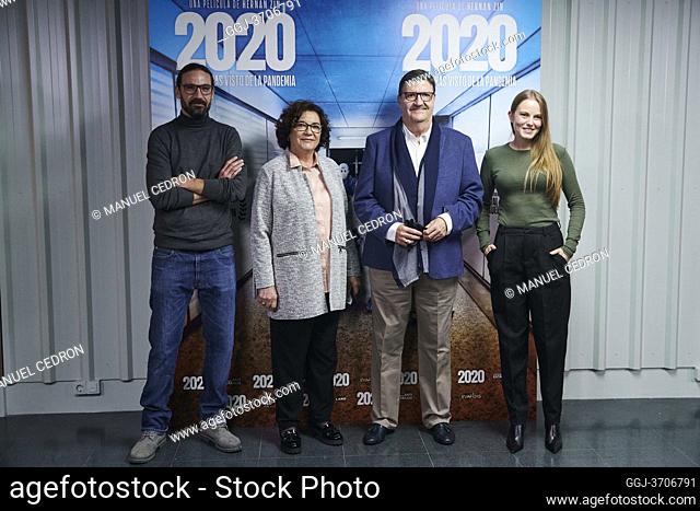 Covid-19 patient and family attends '2020' Documental Movie Exclusive Premiere at Wizink Center on November 26, 2020 in Madrid, Spain