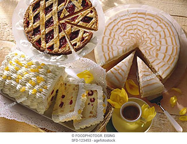 Three classic cakes: Linzer tart, Zuppa romana & punch cake