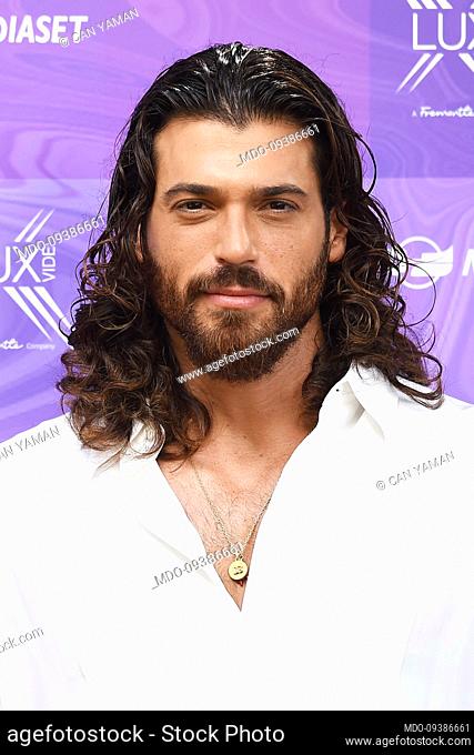 Turkish actor Can Yaman attends the photocall of the mediaset TV series Viola come il mare at the cinema house of Villa Borghese