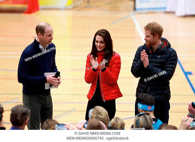 The Duke and Duchess of Cambridge and Prince Harry join a training day with the runners taking part in the 2017 Virgin Money London Marathon for Heads Together