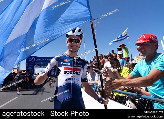 Belgian Pieter Serry of Soudal Quick-Step pictured at the start of stage 6 of the Vuelta a San Juan cycling tour, with start and finish at the Velodromo Vicente...