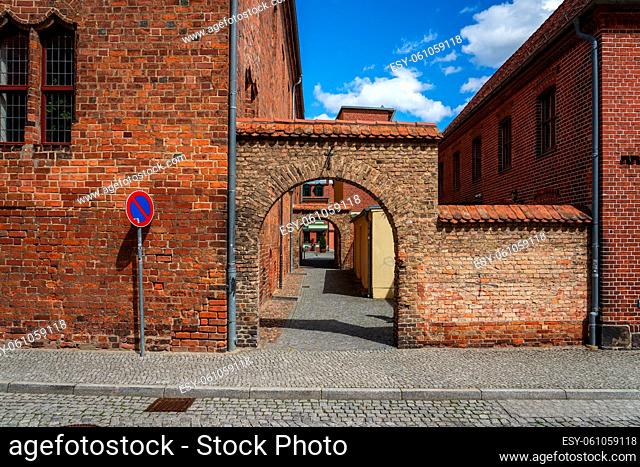 Streets in old town. Juterbog is a historic town in north-eastern Germany, in the district of Brandenburg