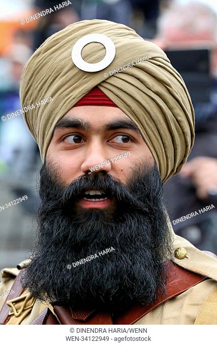 People attend Vaisakhi festival in Trafalgar Square which marks the celebrations of Sikh New Year, the holiest day of the calendar for over 20 million Sikhs...