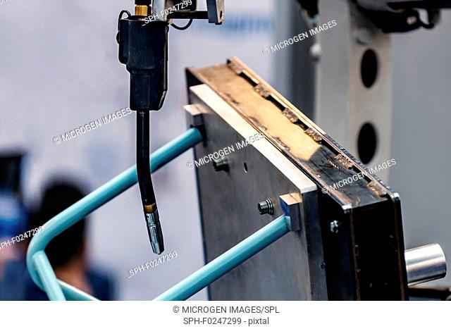 Arc welding robot, close-up