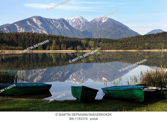 Turnersee lake, Karawanken mountains, Carinthia, Austria, Europe