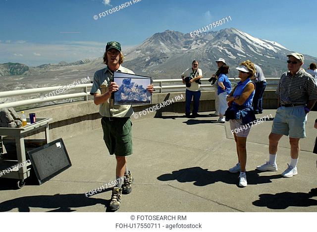 Mount St. Helens National Volcanic Monument, WA, Washington, Johnston Ridge Observatory, overlook, Ranger Talk