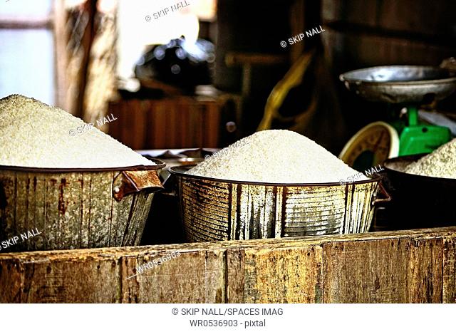 Baskets of Rice on Sale