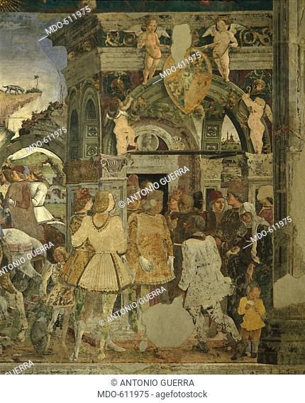 Allegory of March: Hunting Scene, Borso d'Este does Justice, Pruning of the Grapevine (Mese di Marzo: Scena di caccia, Borso d'Este rende Giustizia