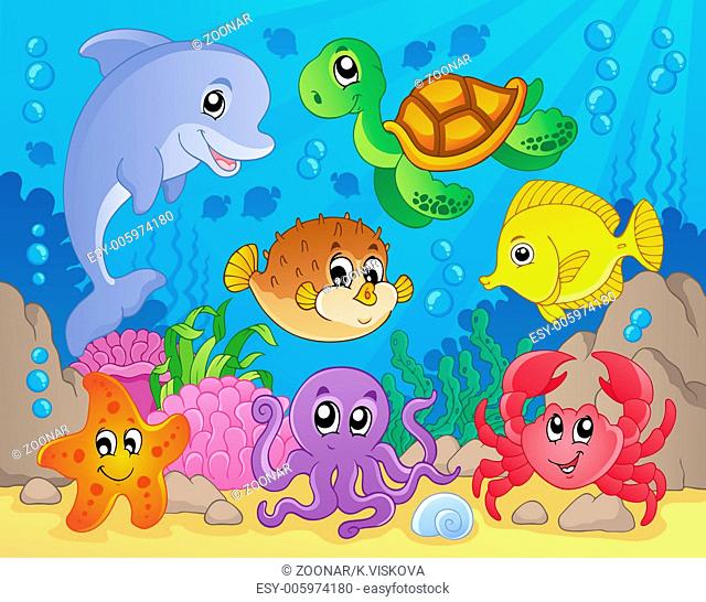Coral reef theme image 5 - picture illustration