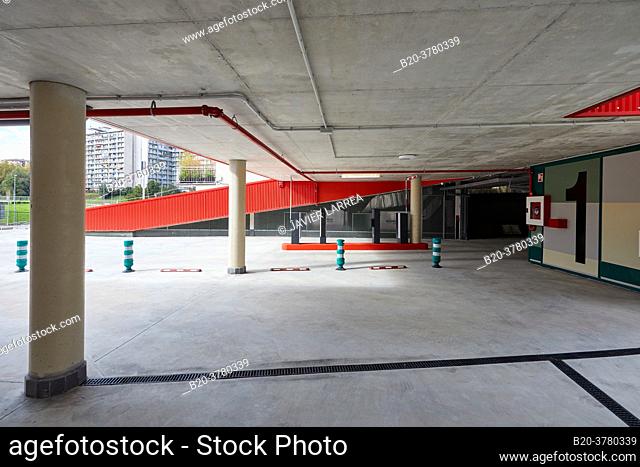 Entrance to public parking, Donostia, Gipuzkoa, Basque Country, Spain, Europe