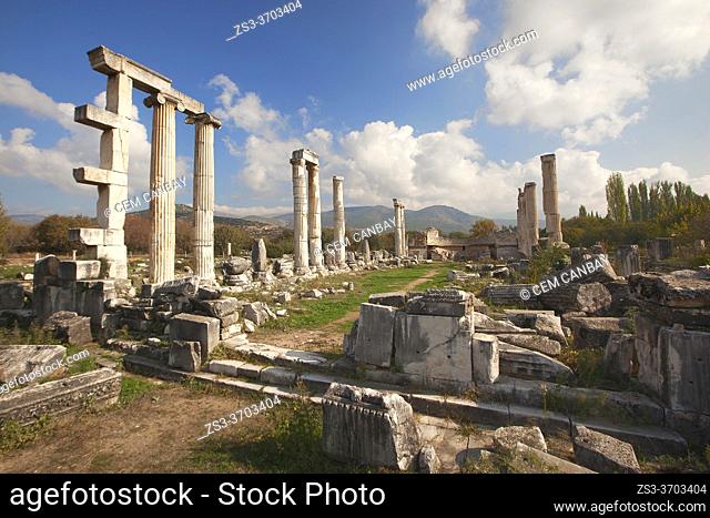 View to the Temple Of Aphrodite, Aphrodisias, Geyre, Aydin Province, Asia Minor, Turkey, Europe