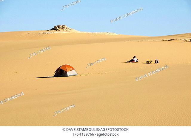 tent in the Sahara near Siwa Oasis in Egypt