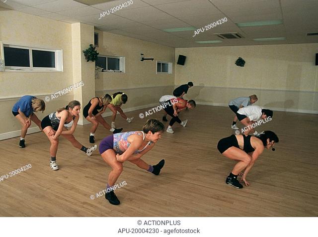 Women participating in a boxercise work out