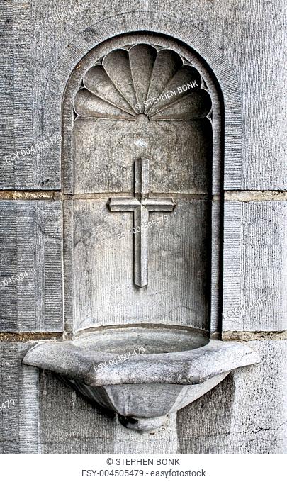 Cross and Holy Water Well