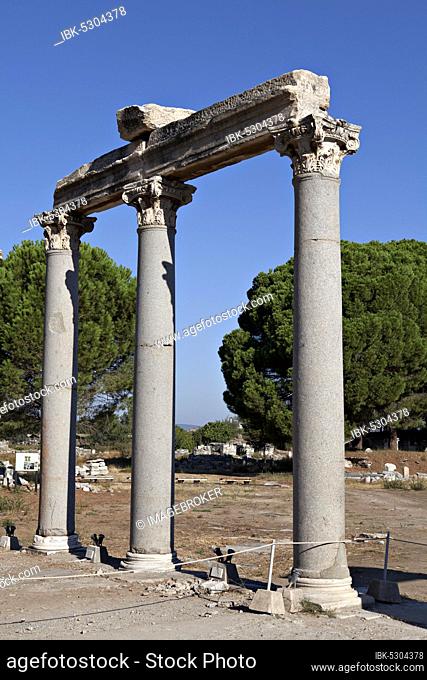 The western gate of the Agora, Ephessus, Izmir, Turkey, Asia