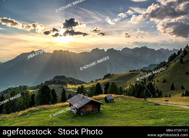 Mountain hut in Val di Fassa, Dolomites, South Tyrol, Italy