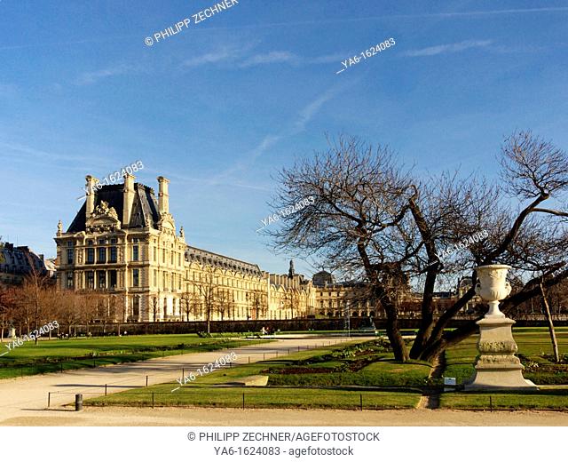 Palais du Louvre seen from Tuileries Gardens