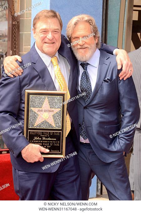 John Goodman Walk of Fame Star Ceremony on the Hollywood Walk of Fame Featuring: John Goodman, Jeff Bridges Where: Los Angeles, California