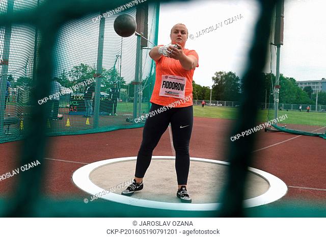 Polish hammer thrower Joanna Fiodorow in action during the IAAF World Challenge Ostrava Golden Spike athletic meeting in Ostrava, Czech Republic, May 19, 2016