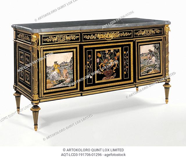 Cabinet, Case by Guillaume Benneman (French, died 1811), Gilt-bronze mounts after models by Gilles-François Martin (French, about 1713 - 1795)