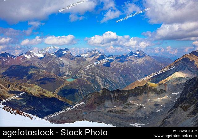 Scenic view from Rettenbach Glacier