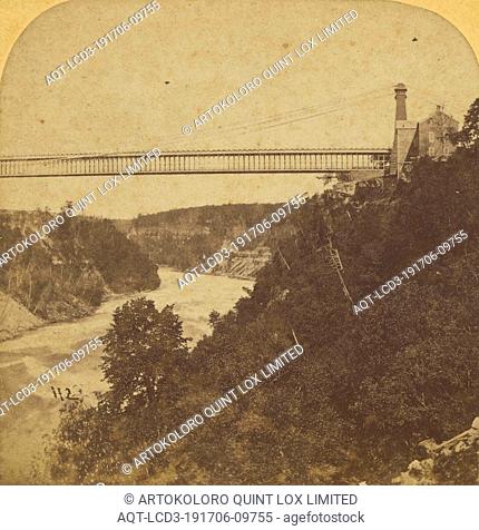 Suspension Bridge, Niagara Falls, Deloss Barnum (American, 1825 - 1873), about 1860–1865, Albumen silver print