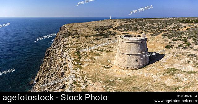Garroveret tower, Cap de Barbaria, Formentera, Pitiusas Islands, Balearic Community, Spain